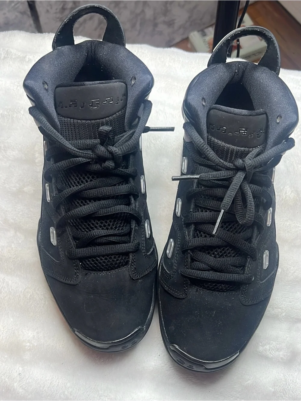 Jordan Men's Black High-Top Lace-Up Sneakers